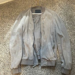 AllSaints Suede Bomber Jacket